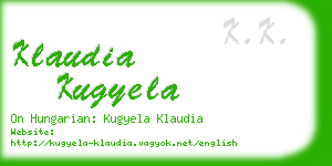 klaudia kugyela business card